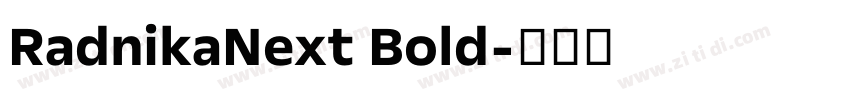 RadnikaNext Bold字体转换